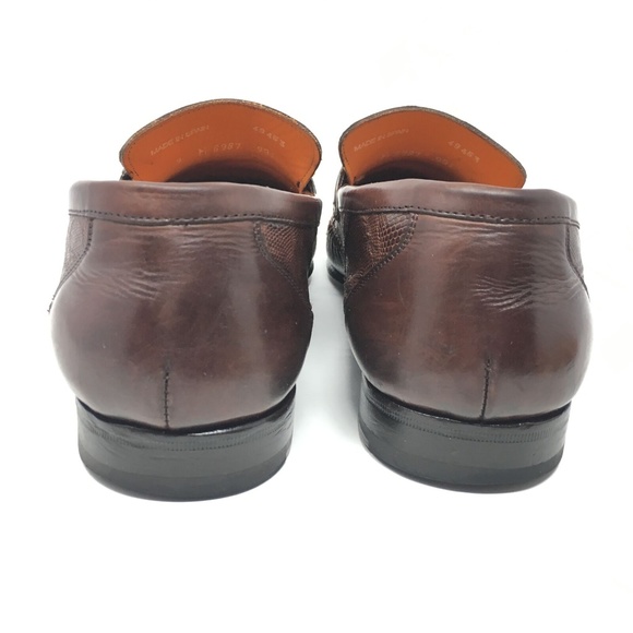 Mezlan Horsebit Loafers Shoes Size 9 Brown Lizard main image 8